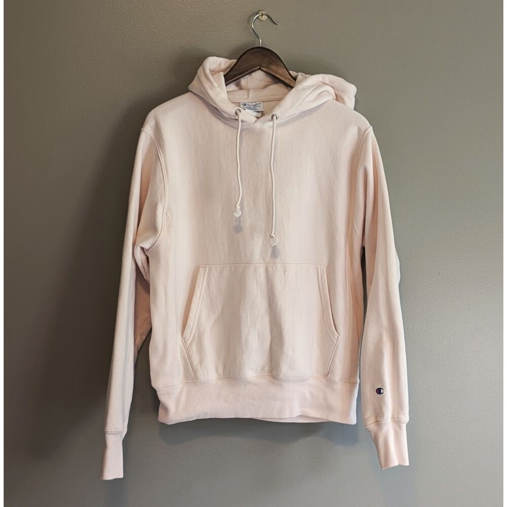 Champion Reverse Weave Hoodie Small Light Pink Pastel Sweatshirt Pullover S